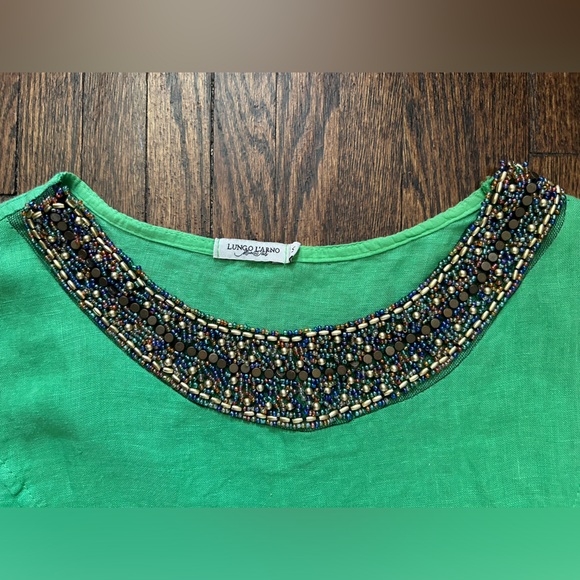 Lungo L’arno Beaded Linen Dress - Picture 8 of 17